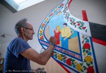 Pintura de José Oliveira na Torreira