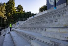 Trabalhos de manutenção do Estádio Municipal de Arouca