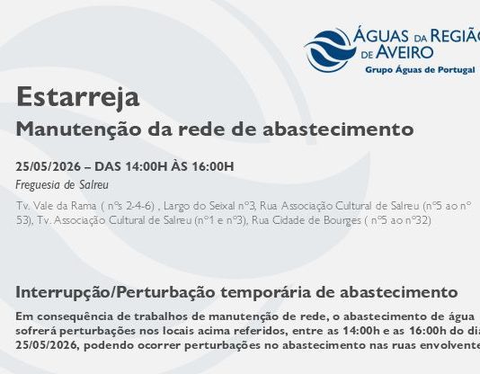 AdRA: Manutenção em Salreu, Estarreja