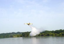 Pateira de Fermentelos preparada para abastecimento de aviões Canadair