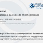 AdRA: Suspensão temporária do abastecimento em Aveiro