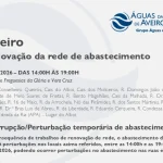 AdRA: Suspensão temporária do abastecimento em Aveiro