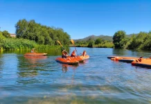 Primeira experiência de Kayak Polo (adaptado) no Caima