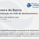 AdRA: Suspensão temporária do abastecimento Oliveira do Bairro