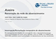 AdRA: Suspensão temporária do abastecimento em Aveiro