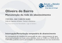 AdRA: Suspensão temporária do abastecimento em Oliveira do Bairro
