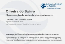 AdRA: Suspensão temporária do abastecimento em Oliveira do Bairro