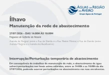 AdRA: Suspensão temporária do abastecimento. em Ílhavo