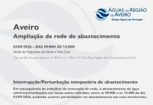 AdRA: Suspensão temporária do abastecimento em Aveiro