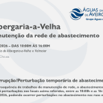 AdRA: Suspensão temporária do abastecimento em Albergaria-A-Velha AdRA.