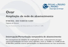AdRA: Suspensão temporária do abastecimento em Ovar