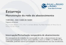 AdRA: Suspensão temporária do abastecimento em Estarreja