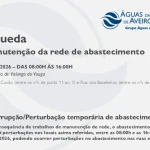 AdRA: Suspensão temporária do abastecimento em Águeda