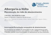 AdRA: Suspensão temporária do abastecimento em Albergaria-a-Velha
