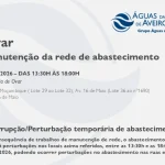 AdRA: Suspensão temporária do abastecimento em Ovar