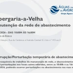 AdRA: Suspensão temporária do abastecimento em Albergaria-A-Velha