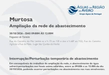 AdRA: Suspensão temporária do abastecimento na Murtosa
